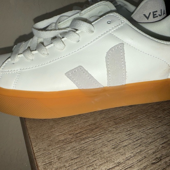 Veja White Sneakers with Gum Sole - Picture 3 of 6